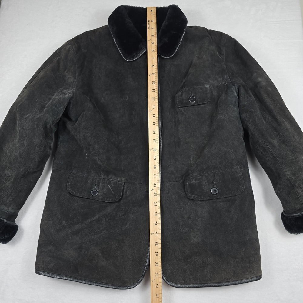 Basic Editions Women's Medium Button Front Brown … - image 3